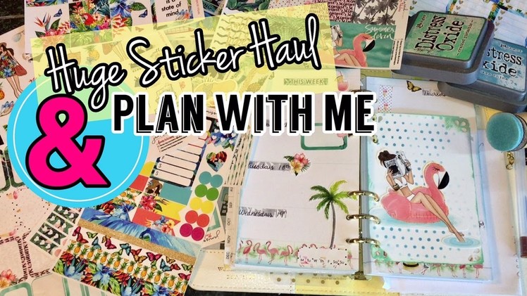 HUGE Planner Sticker Haul & Sumer plan with me + DIY Journal Card  | I'm A Cool Mom