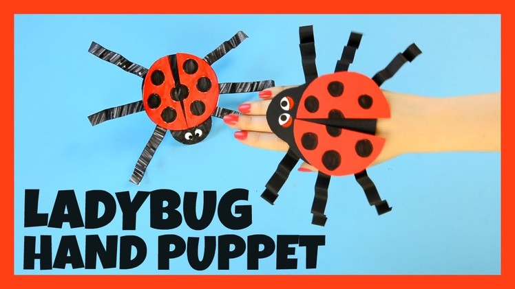 Ladybug Hand Puppet - paper crafts for kids with template