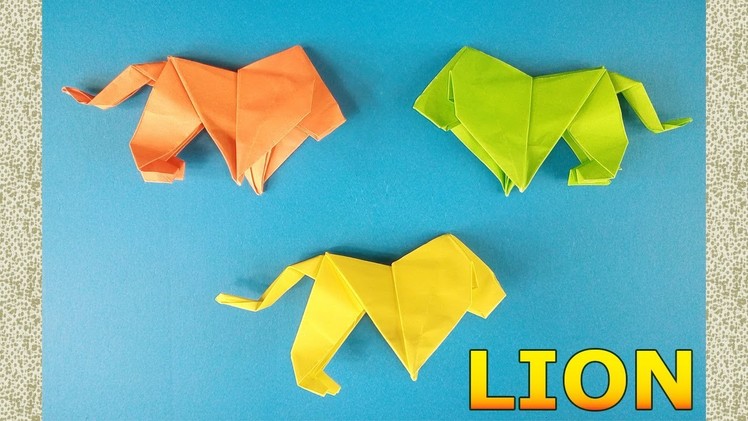 Make Easy Paper Origami Lion - Paper Crafts - Makeators #38