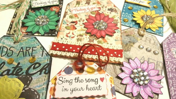 MAKING GIFT TAGS USING SCRAPS & EMBELLISHMENTS | DIY PAPER CRAFTS