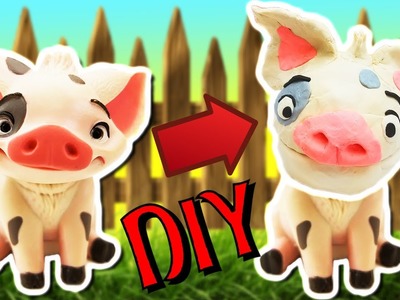 Moana Movie DIY Play-Doh Pua Crafts For Kids! Learn Colors Drill N Fill Faces How To Video