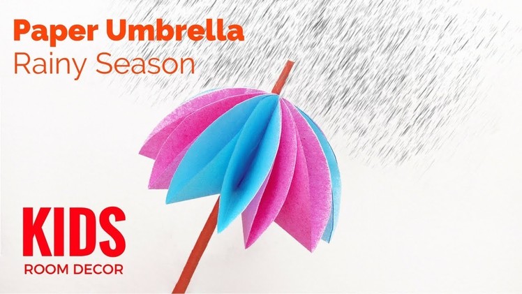 Origami Umbrella - How to make a paper umbrella easy instructions – Rainy Season – Kids  Room Decor