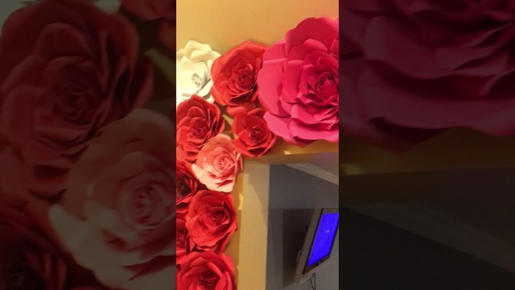 Paper  Flower Backdrop - DIY Wedding Backdrop. Home Decor