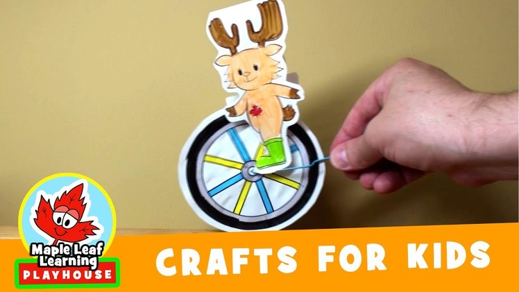 Paper Toy Unicycle Craft for Kids | Maple Leaf Learning Playhouse