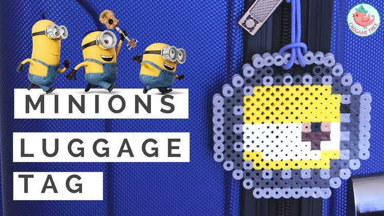 Perler Beads DIY Minions Luggage Tag! Easy Fused Melting Beads Project!