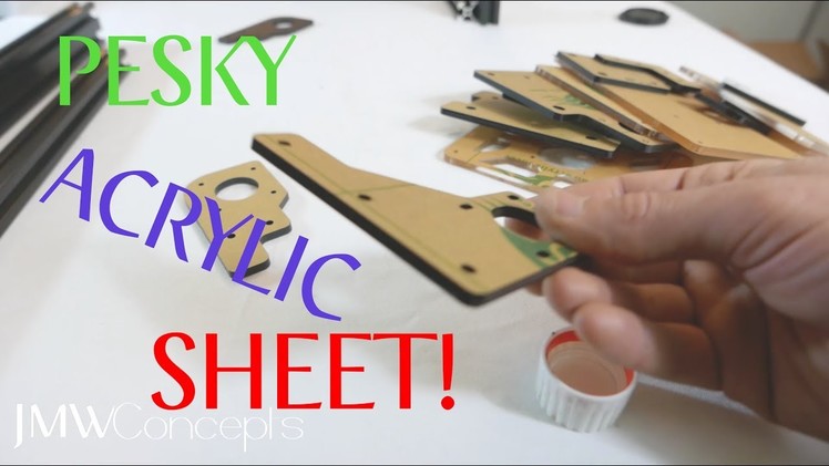 Removing Paper Sheeting. Film from Acrylic Sheets. Parts - EASY WAY
