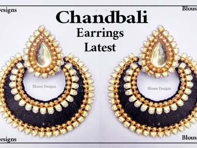 Simple and Beautiful Chandbali Silk Thread Earrings Making Diy