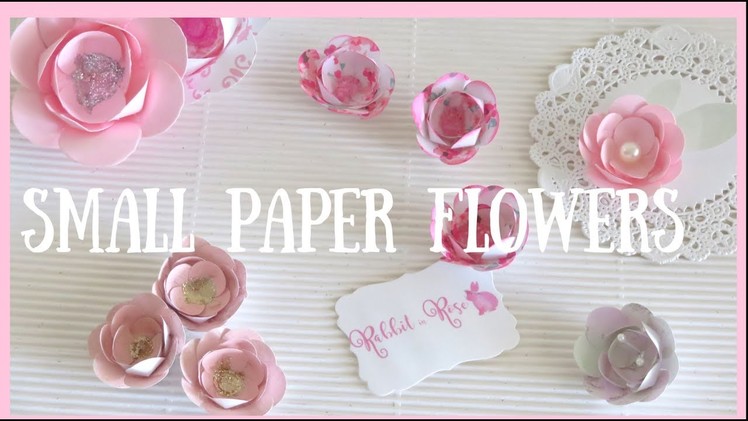 Small paper flowers DIY embellishments
