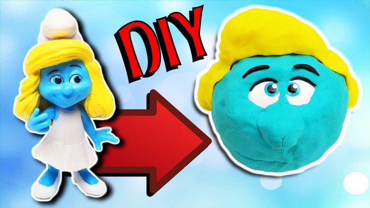 Smurfs DIY Play-Doh Smurfette Crafts For Kids! Learn Colors Drill N Fill Faces How To Video