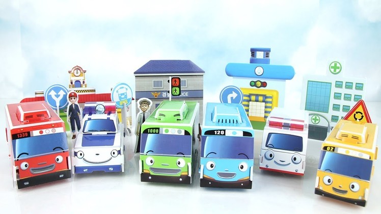 Tayo The Little Bus Puzzle Paper Toy. How to Make Tayo Toy! Stop Motion~ 타요 장난감 만들기 놀이