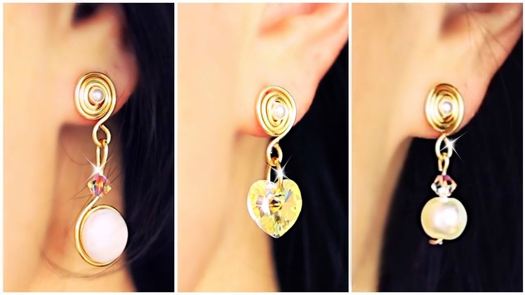 Three Diy Earrings SIMPLE DIY | Earrings DIY | EASY Jewelry!!