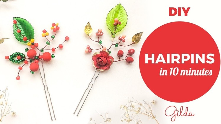 Two DIY Hairpins in 10 Minutes for Your Kids. Baby Hair Accessories [English Subs]