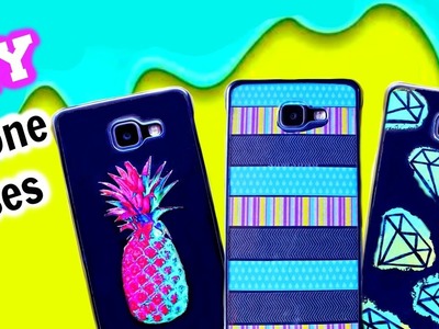 10 DIY Phone Cases you NEED to Try - Using ONE CASE ! Phone Cases 2017 -Unicorn, Tumblr, metallic. 