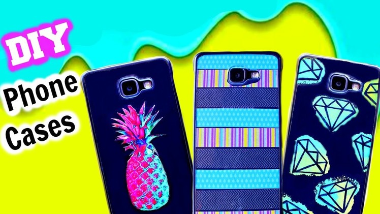 10 DIY Phone Cases you NEED to Try - Using ONE CASE ! Phone Cases 2017 -Unicorn, Tumblr, metallic. 