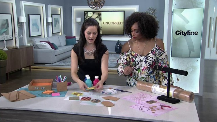 3 creative cork crafts—DIY desk accessories, jewelry + coasters