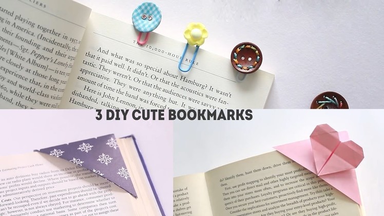 3 Easy DIY Bookmarks