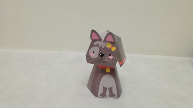 3D ORIGAMI CAT, KIDS ORIGAMI CAT, HAPPY PAPER CAT