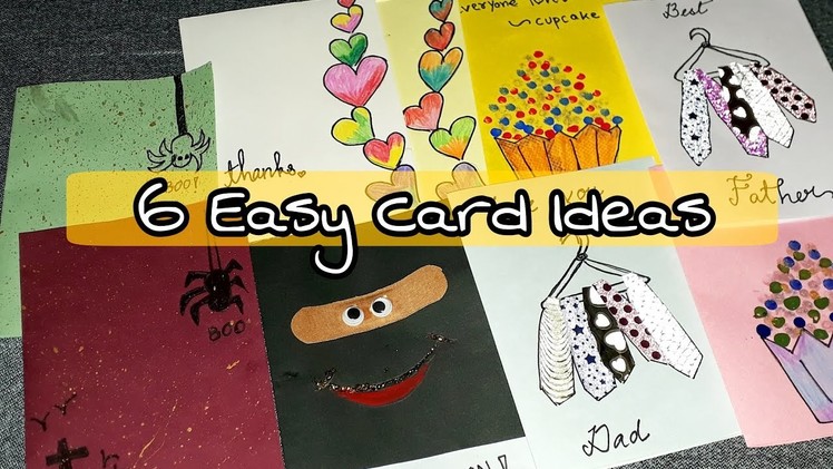 6 DIY easy Greeting card Ideas for special occasion | Cute and 3 Minute Craft [Part-1]