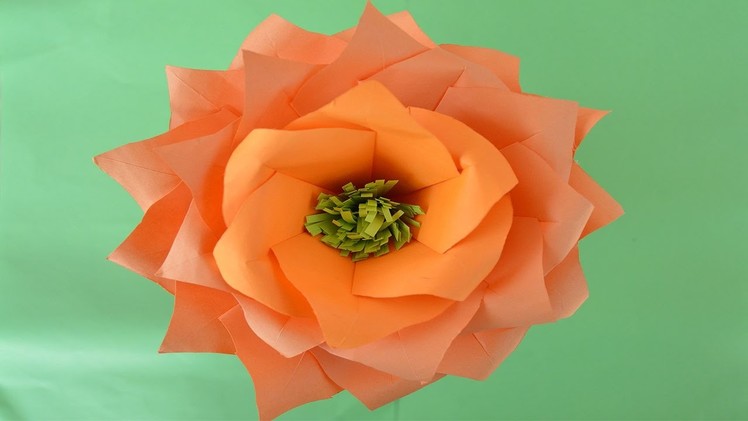 Beautiful flower made with color paper DIY: NB tricks