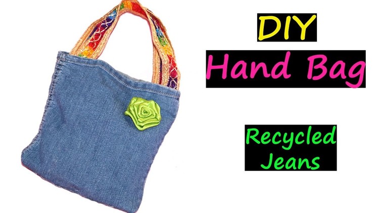DIY Bags | Recycled Jeans | No Sew | Very EASY | Denim Handbag