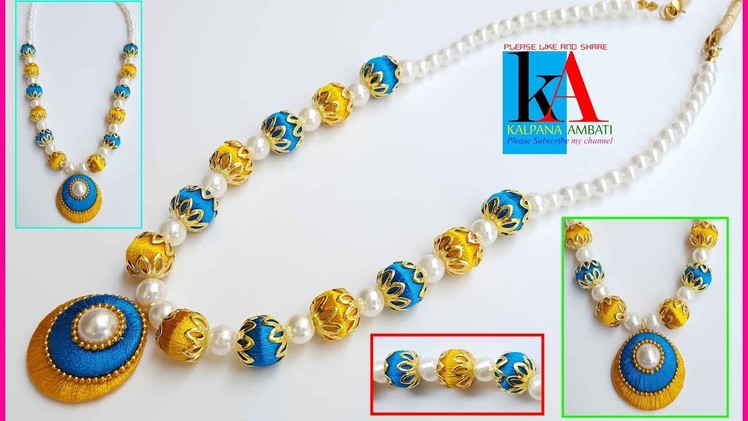 DIY | Bridal Chandbali Silk Thread Necklace new design at Home | Chandbali Necklace  festival ware