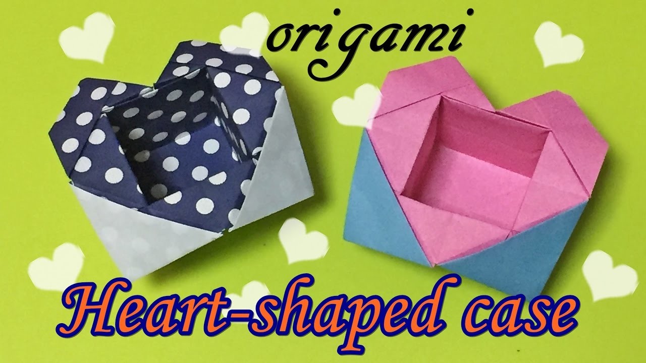 DIY crafts, Paper accessory case, Origami heart shaped case easy but ...