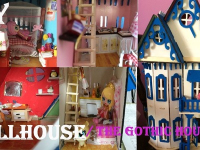 DIY DollHouse Cute Miniature Kit.Gothic house