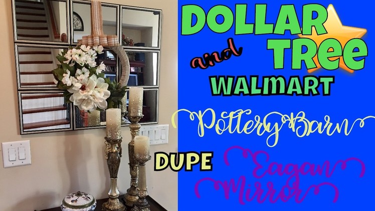 ????????????DIY DUPE: Pottery Barn Dupe! Eagan Mirror with Wreath - Dollar Tree & Walmart