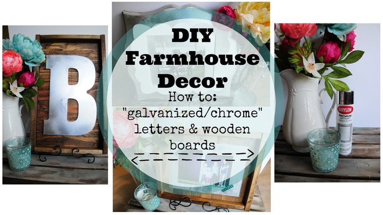 DIY Farmhouse Decor | "Galvanized metal" on Wood Crafts