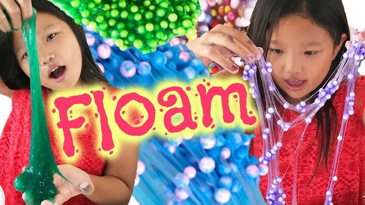 DIY Floam Slime | Alien Slime, Cotton Candy Floam, Grape Jelly Floam, Party Confetti Floam