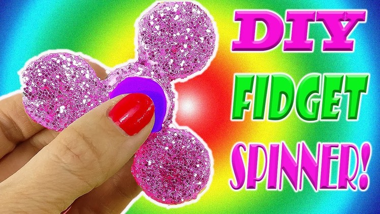DIY GLITTER FIDGET SPINNER! Spins FAST & Made With Simple Supplies! No Bearings Needed! 1000mph?