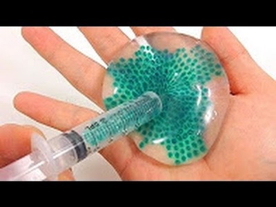 DIY How To Make 'Bubble Orbeez Water Slime' Syringe Toy Learn Colors Slime Combine