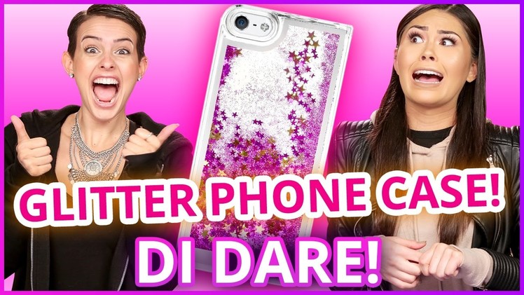 DIY LIQUID GLITTER PHONE CASE?! Di Dare w. Lisa Cimorelli & Roxette Arisa