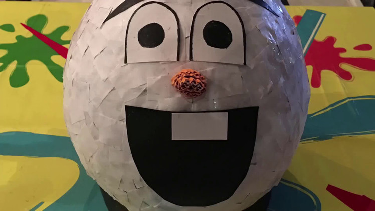 DIY - Olaf pinata for Frozen birthday party (easy crafts with kids)