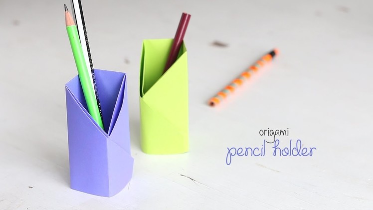 DIY: Origami Pencil Holder