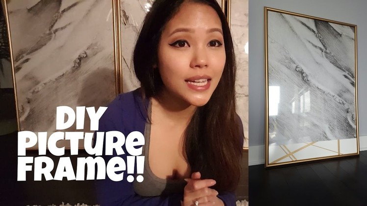 DIY picture frame! Marble.Gold