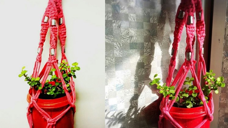 Diy plant hanging out of old cloth