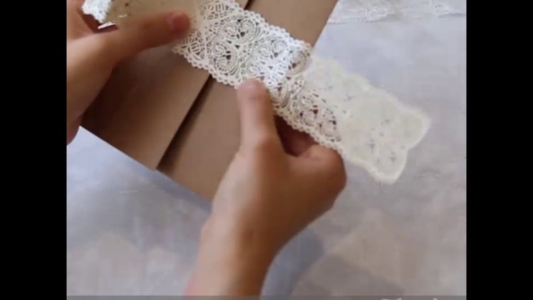 DIY Pocket Fold Invite with Laser Cut Belly Bands to Match Rustic Themes - JanicePaper
