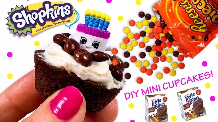 DIY Shopkins Cupcakes With Frosting - Easy No Bake Recipe For Kids - Little Bites Reeses Candy