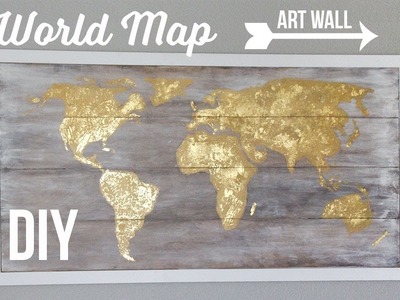 DIY World Map Art Wall | Cuadro del Mapamundi