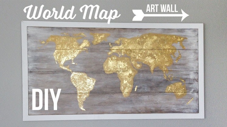 DIY World Map Art Wall | Cuadro del Mapamundi