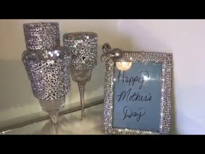DIY Z Gallerie Inspired Butterfly Jeweled Frame. Mother Day Gift