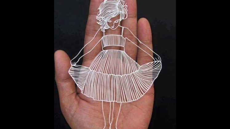 Drawing art by waste paper