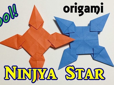 Easy but cool origami Ninjya Star 1 piece of paper | Awesome paper Syuriken for ninja battle play!