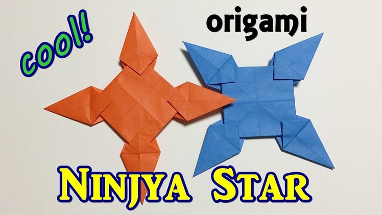 Easy but cool origami Ninjya Star 1 piece of paper | Awesome paper Syuriken for ninja battle play!