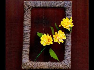 Easy Diy Picture Frame with Paper Flowers