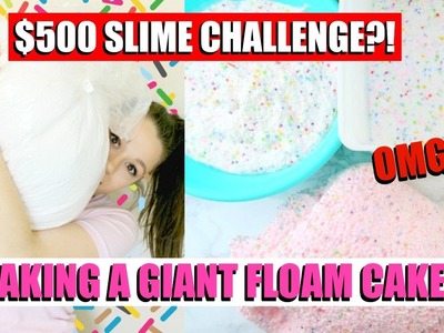 GIANT SLIME DIY! $500+ SLIME FUNFETTI CAKE OMG????????
