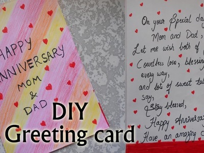 How i made happy anniversary greeting card | very simple | DIY | Niya Kumar