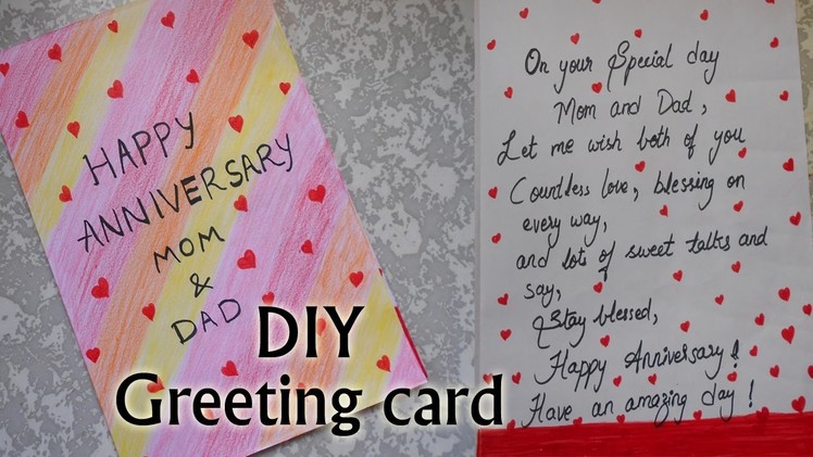How i made happy anniversary greeting card | very simple | DIY | Niya Kumar
