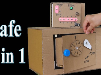 How to Make Safe with Combination Lock from Cardboard and Diy Electronic Safe (Life hack For Kids)